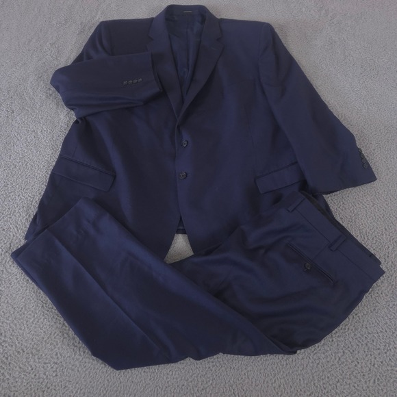 Joseph Abboud 2-Piece Suit Mens 54 Short 48x28 JOE Bespoke 100% Wool Straight